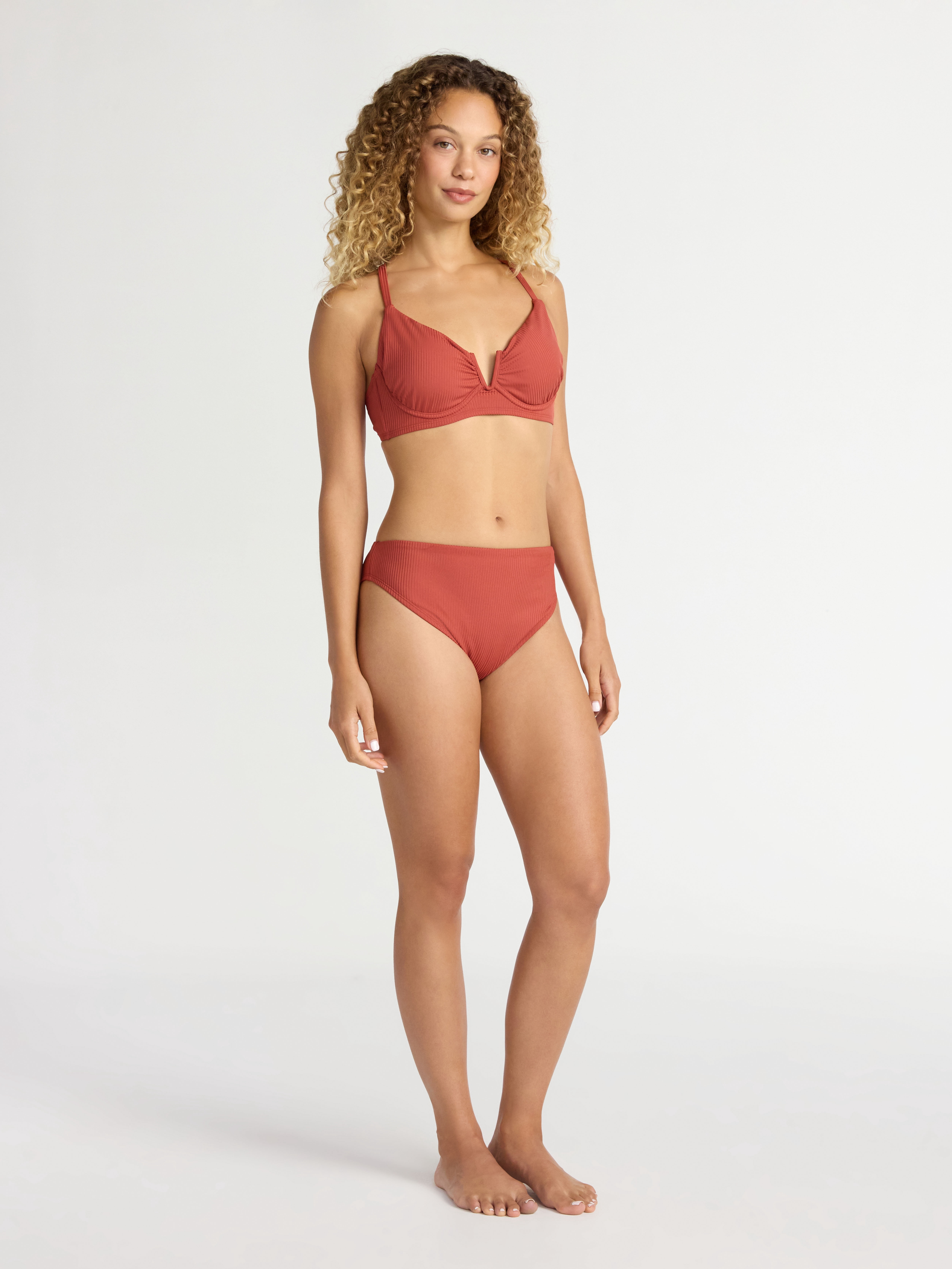 Time and Tru Women's and Women's Plus V Wire Underwire Bikini Top, Sizes XS-2X