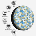 thumbnail image 6 of Kdxio Flower and Sail Boat for Tire Cover Wheel Protectors Tyre Covers Weatherproof Wheel Covers Universal Fit for Trailer Rv SUV Truck Camper Travel Trailers 17 inch, 6 of 8