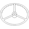 thumbnail image 2 of RAParts Steering Wheel 15" Fits Case/International Tractor A B C SUPER A- 60069D, 2 of 9