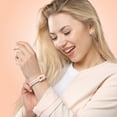 thumbnail image 5 of SERASAR Woman's Premium Leather Bracelet "Knot" with stainless steel magnetic closure, Pink 20cm, including gift box, 5 of 9