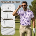 thumbnail image 5 of KUIFORTI Purple Butterfly Matching Golf Shirts for Couple His and Hers Golf Shirts 4-Way Stretch Matching Mens Hawaiian Shirt Suitable for Tennis Enthusiasts Lightweight Quick Dry, 5 of 6
