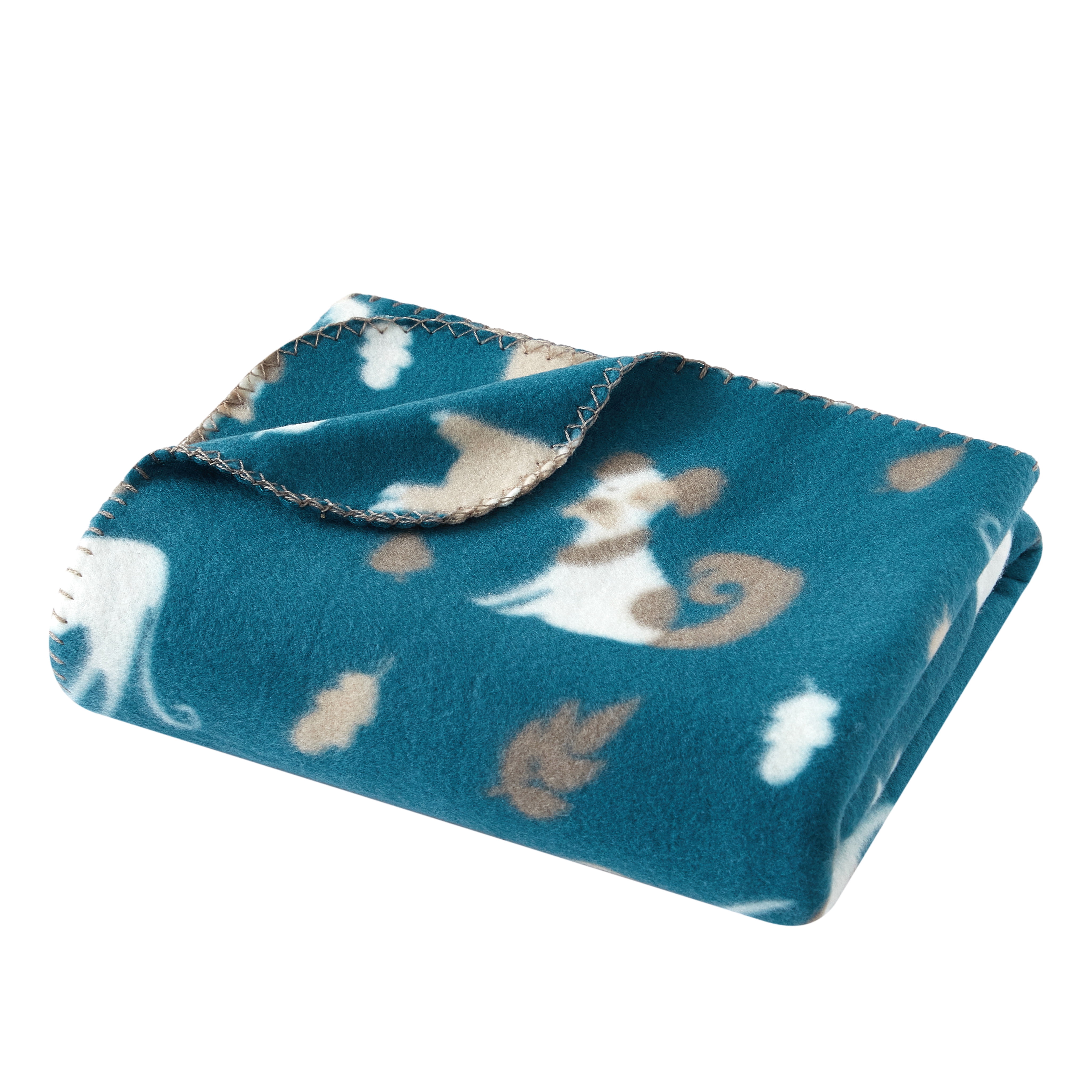 Mainstays Cozy Fleece Throw Blanket, Autumn Dogs, 50 in x 60 in