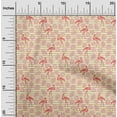 thumbnail image 2 of oneOone Rayon Light Pink Fabric Tropical Flamingo With Stripes Sewing Craft Projects Fabric Prints By Yard 56 Inch Wide, 2 of 4