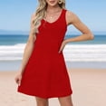 thumbnail image 5 of Ashirexll Sundresses for Women, Flowy Dresses for Women, Fashion Casual Solid Color V-Neck With Side Pockets and Long Dress, 5 of 7