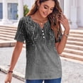 thumbnail image 6 of Levmjia Womens V Neck Tops Short Sleeve Summer Casual Basic Solid Color Cotton Slim Fit Stretchy Work Vacation Yoga Pullover Multi Colors Sale, 6 of 8