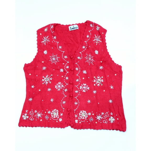 Vintage One of a kind Ugly Christmas Holiday Sweater Vest - Small