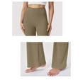 thumbnail image 5 of GEWSEY Flare Leggings for Women Tummy Control Flare Yoga Pants with Pockets for Women Bell Bottom Leggings Khaki, S, 5 of 8