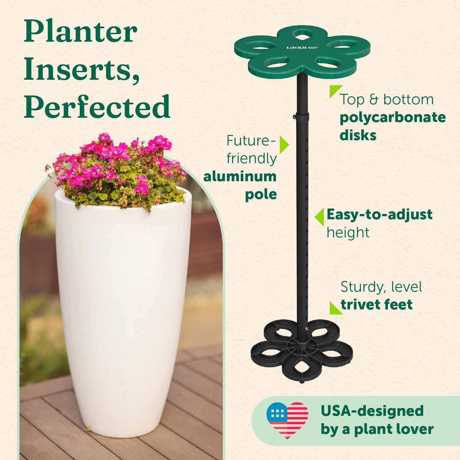XL Tall Column Lift Kit Planter Insert