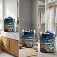 thumbnail image 4 of Cozy Homey Beach Starfish Print Laundry Basket,Easy-Clean Quilted Fabric Storage Bin with Canvas Handles for Dirty Clothes in the Laundry Room,20"x28", 4 of 6