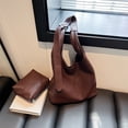 thumbnail image 1 of Bolso de hombro casual para mujer, Bolso de compras de cuero PU, Bolso bandolera con monedero, 1 of 8
