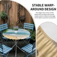 thumbnail image 4 of Summer Beach Round Fitted Tablecloth with Elastic Edge, Waterproof Table Cloth Table Cover for 55"-60" Tables, Coastal Ocean Tropical Palm Trees Tablecloths for Dining Picnic Indoor Outdoor, 4 of 9