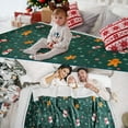 thumbnail image 2 of Premium Christmas Sherpa Throw Blanket | Christmas Decoration Gift, Fleece, Plush, Warm, Cozy Reversible Microfiber Holiday Blanket | Green Gingerbread - 60x80 Twin, 2 of 4