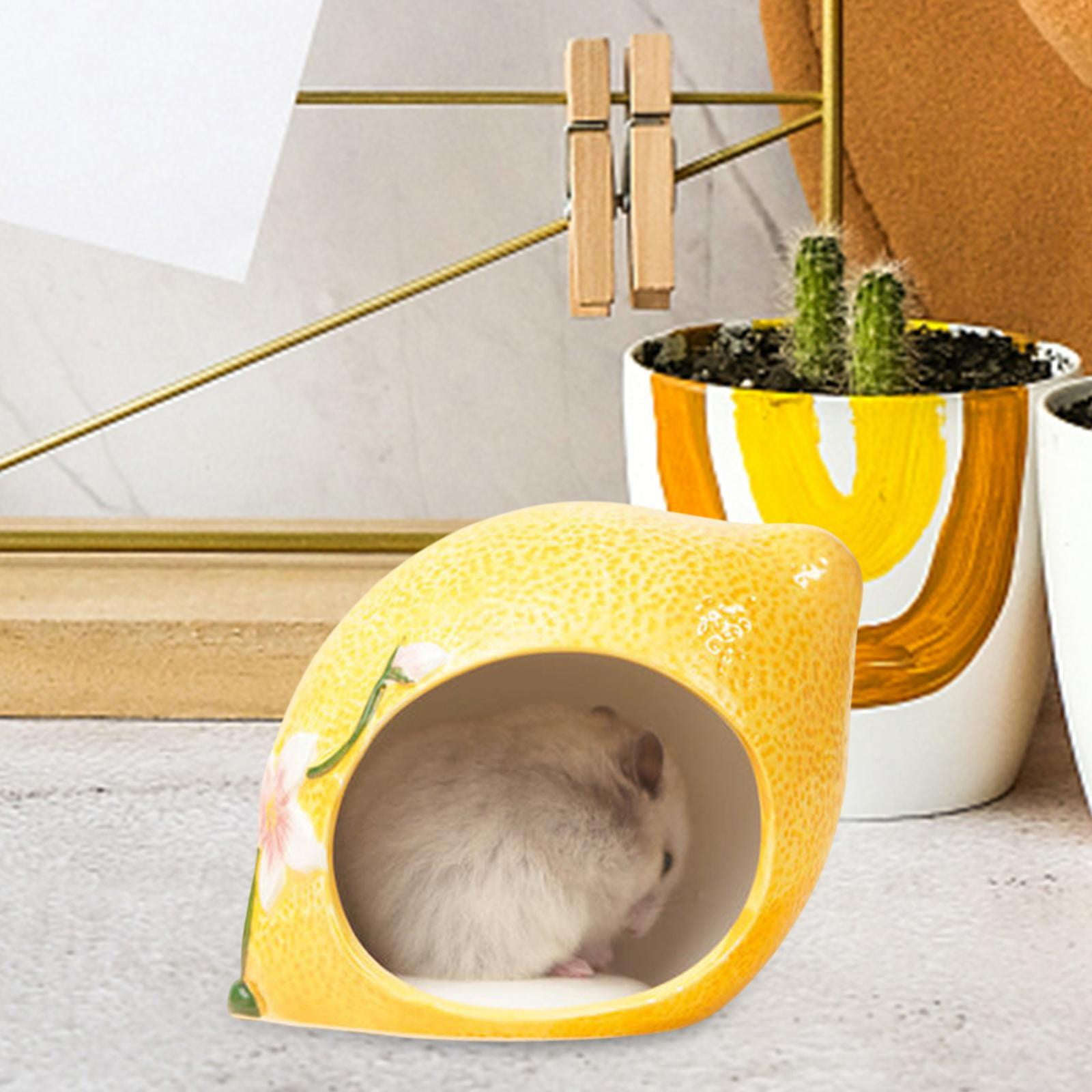 Bothyi Hamster House, Caumon Shape Cave Cave Hamster Cage Accessories, Nest Habitat Hut Cage Small Animal Hideout for Petit Hamster Pour Pets De Pets Large