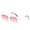 Golden Frame Purple Pink Lens, variant on Square Glasses For Men And Women Frameless With Metal Frame AC Lens Retro Sun Glasses Ideal For Driving Travel
