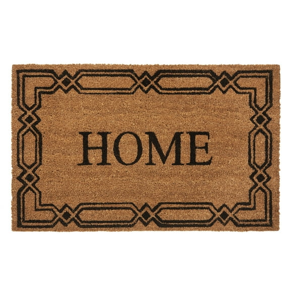 Printed Coir Mat, 18" L x 30" W, Rectangle, Home