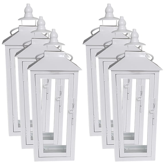 8 Pack: 12.2" White Metal Lantern by Ashland