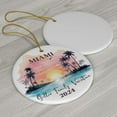 thumbnail image 3 of Miami Vacation Ornament, Miami Ornament, Christmas Ornaments, Miami Custom Ornament, Personalized Gift, Miami Souvenir, Miami Gift, Florida 2WDofq (Miami Vacation 6), 3 of 4