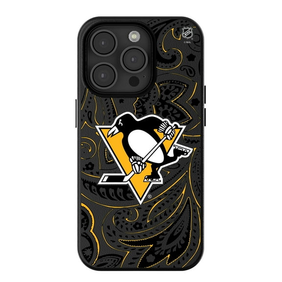 Keyscaper Black Pittsburgh Penguins Paisley iPhone Magnetic Bump Case