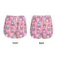 thumbnail image 3 of Balery pink Holiday Joy Pantalones cortos deportivos para mujer con forro y dos bolsillos, elásticos, para entrenamiento, gimnasio, yoga-Small, 3 of 7