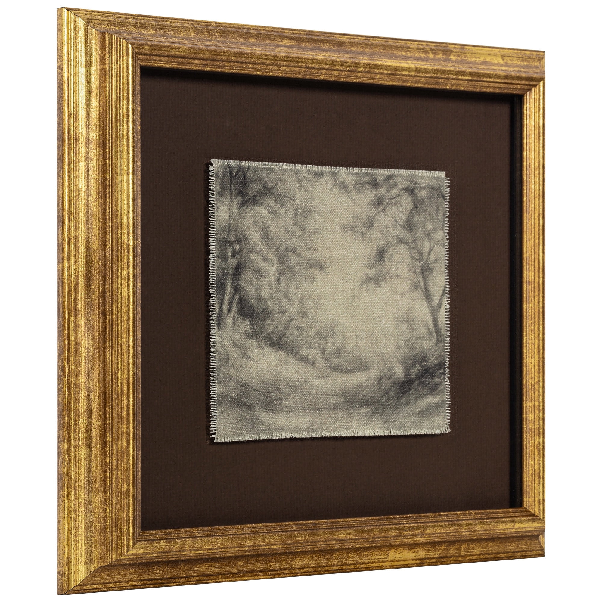 My Texas House Sepia Canopy Square 12x12 Framed Wall Art