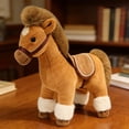 thumbnail image 3 of Plush Horse Figurine - Simulated Race Stuffed Doll, Zodiac Horse Ornament, Durable Soft Plush Toy, Perfect 2026, Valentine's Day & Easter Gift for Horse Lovers, Festive Home Decor, 11.8in, 3 of 8