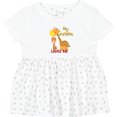 thumbnail image 3 of Inktastic My Grandma Loves Me Giraffe Girls Baby Dress, 3 of 5