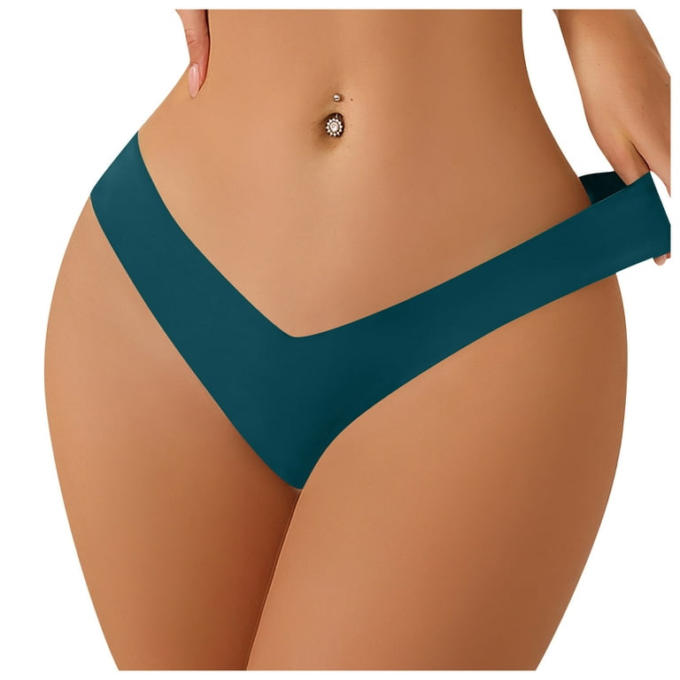 QWANG Women's Panties Sexy Briefs Breathable Quick Dry Thin Mid Waist  Panties 