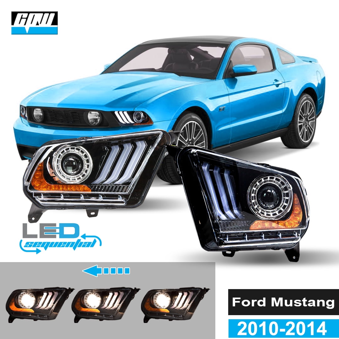 CPW LED Projector Headlights for 2010 2011 2012 Ford Mustang