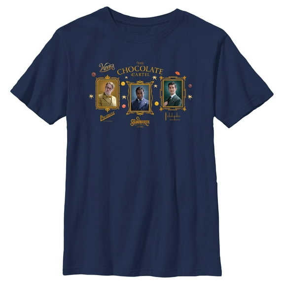Boy's Wonka The Chocolate Cartel Graphic Tee Navy Blue X Large