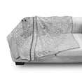 thumbnail image 3 of Modern Soft Flannel Fleece Throw Blanket, Squirrel Surrounded by Geometric Squares Triangles Circles Work of Art Print, Cozy Plush for Indoor and Outdoor Use, 50" x 60", White Grey, by Ambesonne, 3 of 6