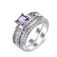 thumbnail image 3 of Conjunto de anillo de circonita blanca, joyería, anillo de diamantes, anillo de joyería creativo para mujeres, 3 of 5