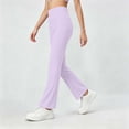 thumbnail image 6 of Mifsaly Girls Flare Leggings High Waisted Stretchy Bootcut Pants Soft Comfortable Athletic Dance Workout Bell Bottom Trousers, 6 of 9