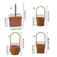 thumbnail image 5 of Handmade Rattan Basket for Home Flower Arrangement Plants Storage Baskets Decor, 5 of 19