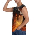 thumbnail image 3 of Picia Fiery Dragon Of Chaos mens Cotton Tank Undershirts , Moisture-wicking Ribbed Tanks, Lightweight Cotton Tank Undershirts-Medium, 3 of 8