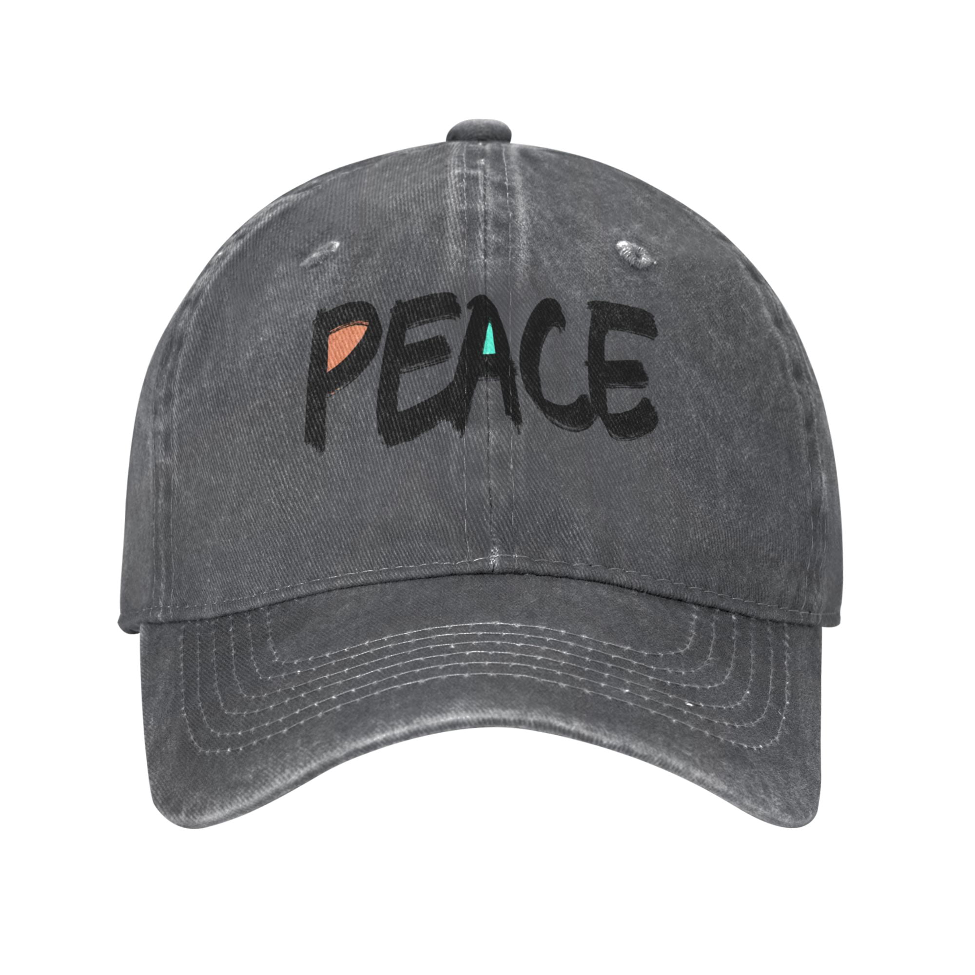 ZICANCN Unisex Baseball Cap with Peace Letters - Low Guinea