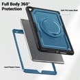 thumbnail image 3 of XYX Case for iPad 9th 8th 7th Gen 10.2 inch 2021 2020 2019 with Rotating Stand, Shoulder Strap, 2in1 Shockproof Cover, Navy Blue, 3 of 7