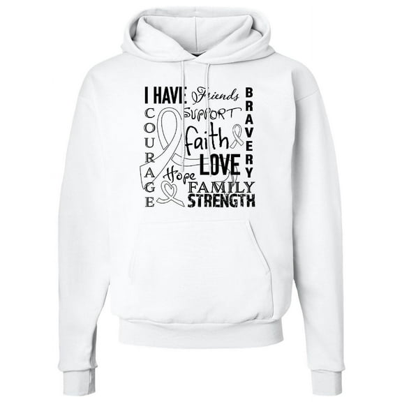 Inktastic I Have... Inspirational Words for Those Battling Lung Cancer Adult Hoodie Sweatshirt