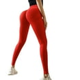 thumbnail image 2 of Tittly Yoga Pants Womens Sweatpants Plus Size Yoga Dress Set With Hip Yoga Pants For Yoga Active High Women's Waist Leggings Running Pants Yoga Pants Womens Workout Bottoms Tights for Women Red XL, 2 of 4