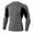 Dark Gray, variant on Men's Breathable Sports Winter Underwear Base Layer Topstight-fitting Long-sleeved Quick-Drying Fitness Top
