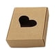 thumbnail image 1 of Caja de regalo de papel Kraft con ventana de corazón de estilo romántico, caja de dulces para galletas y banquetes de fiesta, cajas de regalo, Almacenamiento y organización del hogar 65x65x30mm Advancent HA067599-02B, 1 of 6