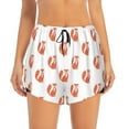 thumbnail image 4 of Lsque Orange Fox Printed Women's Running Shorts with Liner Pockets,Elastic Quick Dry Workout Athletic Gym Yoga Shorts,Womens High Waist Shorts-Small, 4 of 9