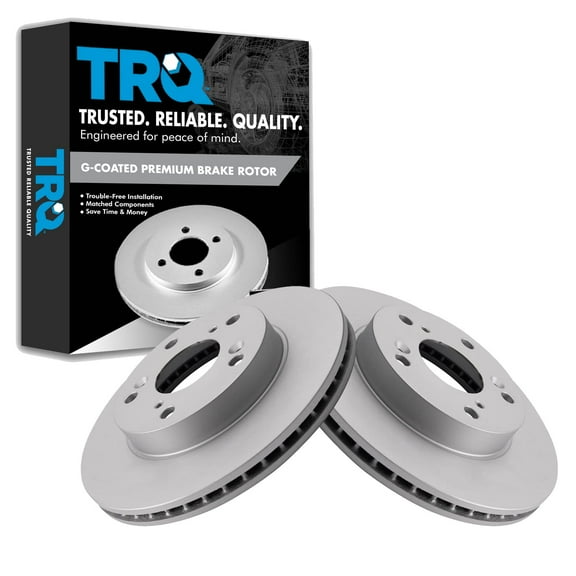 TRQ Front Brake Rotors Set Vented Premium G-Coated Fits Select 2013-2014 Acura ILX 2012-2015 Honda Civic