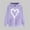 Purple, variant on Heart Sweatshirts For Women Valentine's Day Hoodie Casual Long Sleeve Love Heart Printed Graphic Pullover Sweatshirts Tops Army Green XL