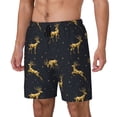 thumbnail image 1 of Balery Christmas Deers Bañador para hombre, shorts de playa de secado rápido con entrepierna y forro de compresión-Small, 1 of 6