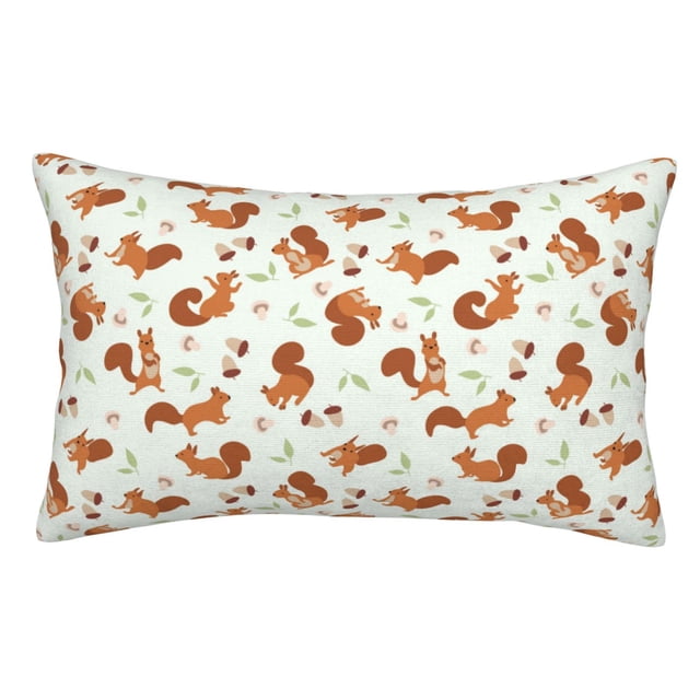 Balery Squirrel Playing Funda de Cojín Estampada, Regalos para Mujeres, Regalos de Amor para Ella, Regalos para Novia o Esposa, Funda de Almohada-14"x20"