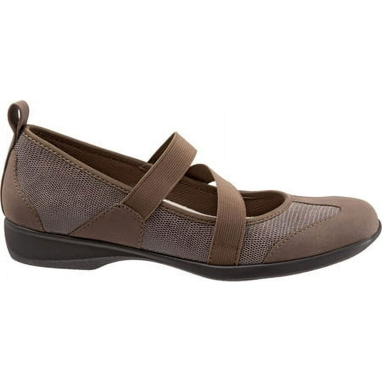 Trotters Women s Josie Mary Jane Flat Taupe 10 2W US Walmart