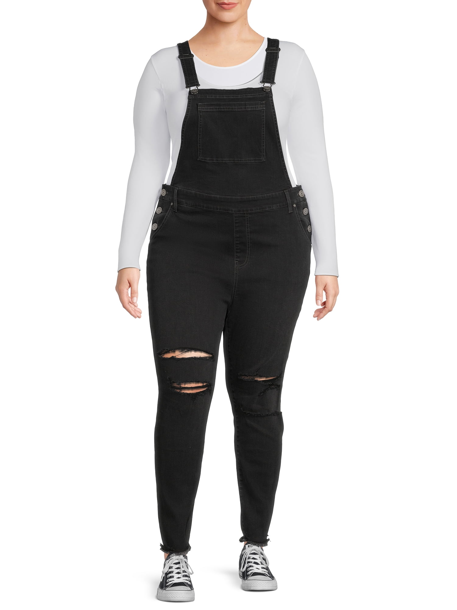 Celebrity Pink Juniors' Plus Size Skinny Overalls