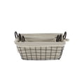 thumbnail image 5 of Tapered Metal Wire Set Of 3 Rectangular Storage with Liner, 5 of 7