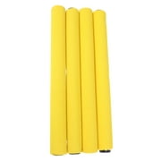 4pcs Track and Field Equipments Relay Sticks Non-slip Sponge Cover Racing Competition Tools Stainless Steel Running Racing Relay Outdoor Fitness Running Tools(Yellow)