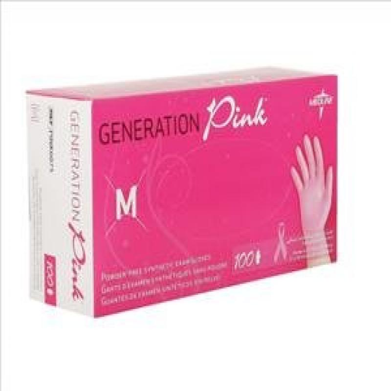 Medline Generation Pink Vinyl Gloves